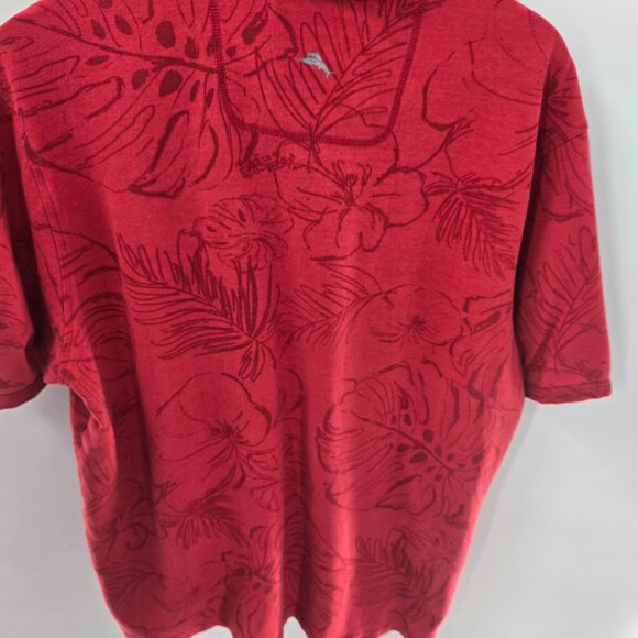 Tommy Bahama Red Santiago MLB Washington Nationals 100% Cotton Polo Shirt Large - Picture 4 of 12